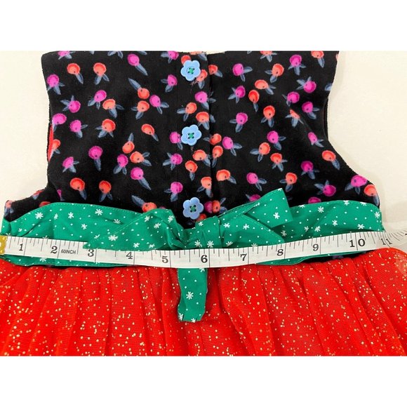 Matilda Jane Caroling Away Top Size 4 New Embroidery Flower Red Tulle Christmas - Picture 12 of 12